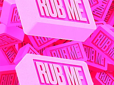 Rub me 3d artwork c4d cinema4d conceptual coronavirus covid 19 design octane pink pop art print render soap virus