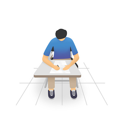 Study design flat illustration illustrator vector web