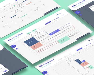 Personal Planner - Dashboard study appointments calendar dashboard design dashboard ui data visualization planner ui user interface ux