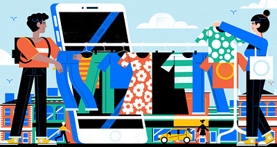 Retail Trends character digital editorial fashion folioart illustration michael driver retail