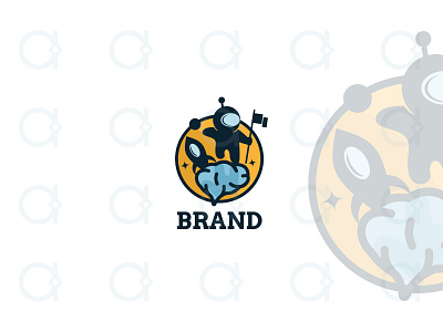 Smart Astronaut Logo astronaut boost brain brand designer brand identity design edu education explore idea inspiration knowledge launch logo mascot modern rocket smart space travel