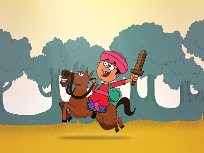 boy in horse character character design children book ill concept art degital art fairy tales illustration