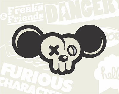 Zombie Rock Mouse branding characters graffiti icon illustraion mickey street zombie