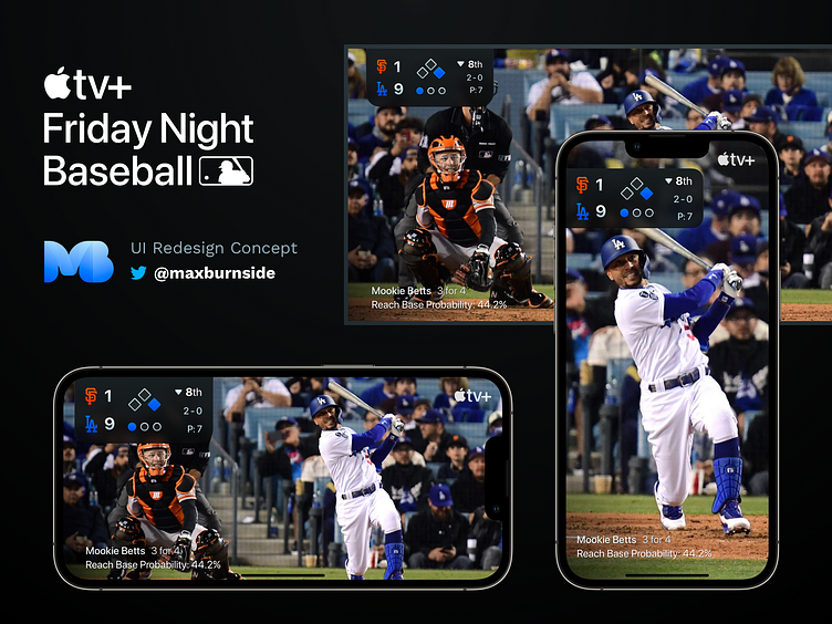Apple TV+ Friday Night Baseball Redesign Concept by Max Burnside on