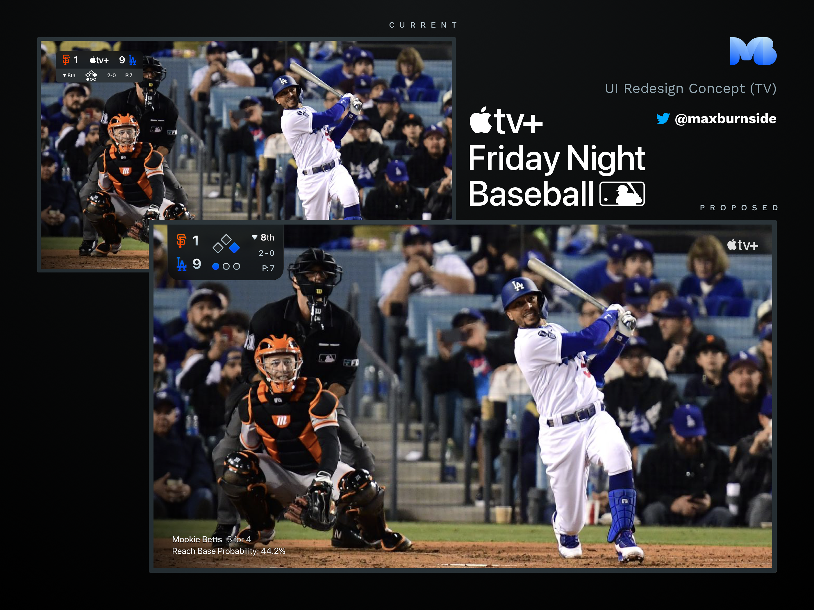 Apple TV+ Friday Night Baseball Redesign Concept by Max Burnside on Dribbble