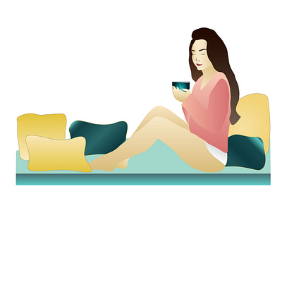 Girl app icon illustration