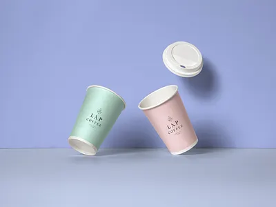 LAP - La Princesse Coffee brand design branding cup logo logotype