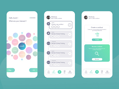 Workout Manage App @design @ui