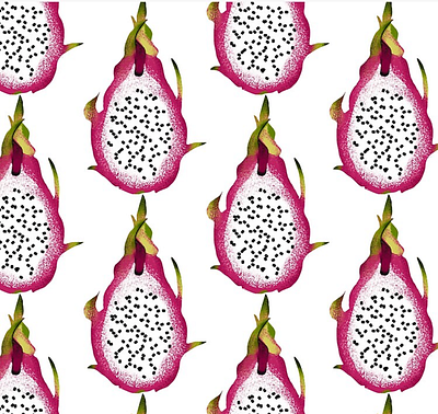 Dragon Fruit Pattern digital illustration dragon fruit pattern food food and drink food illustration food pattern foodie fruit fruit illustration pattern design pitaya plant plant illustration procreate surface design