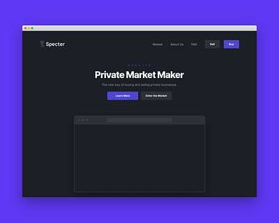 Specter Market agency creative design digital illustration product project uiux userexperience userinterface website