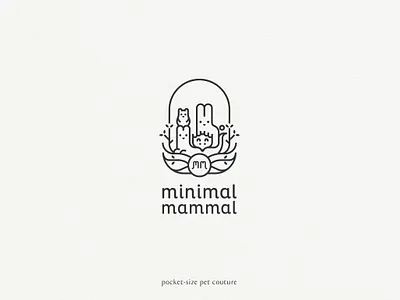 Minimal Mammal Logo animal branding couture design ferret hamster hedgehog icon identity line lineart lines logo logodesign luxury mammal minimal minimalism pet rabbit