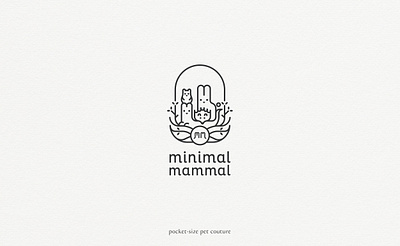 Minimal Mammal Logo animal branding couture design ferret hamster hedgehog icon identity line lineart lines logo logodesign luxury mammal minimal minimalism pet rabbit