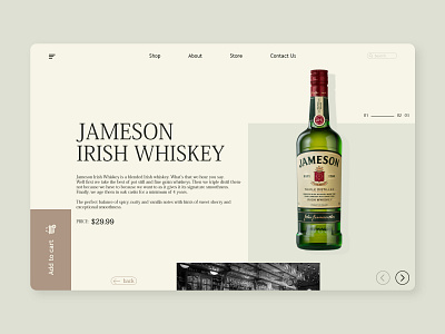 Jameson Irish Whiskey design flat landing design landing page landing page concept landing page design minimal ui ui dashboard ui designer uidesign userinterface ux vector web web ui web ui design webdesign website website concept