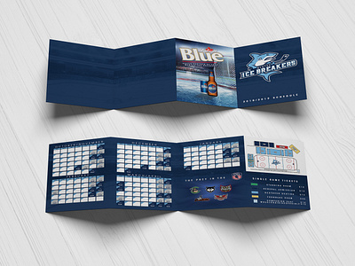 Pocket Schedule for the Mentor Ice Breakers adobe art brand identity branding colors design digital art graphic design print design schedule sports sports design