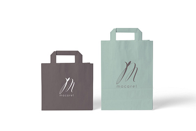 Makarel - design of logo for confectioner (paper bag) branding confectionery design illustration logo vector web