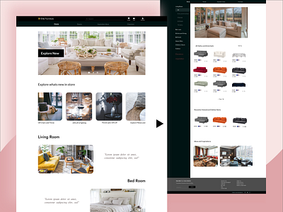 Furniture store Webpage adobexd branding first try fun furniture furniture design furniture store furniture website googlefonts illustration illustrator support ui website website design