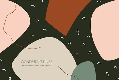 Wandering Lines Pattern Collection abstract design modern packaging pattern seamless pattern surface design tileable vector