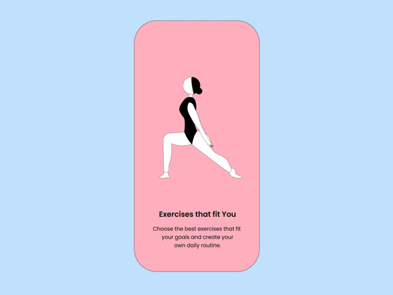 Yoga Onboarding App animation app application drawing gif illustration mobile ui ux