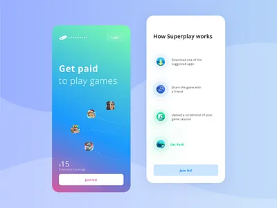 Superplay Mobile branding illustrations interface landing page mobile games startup super play ux visual design webapp webapplication