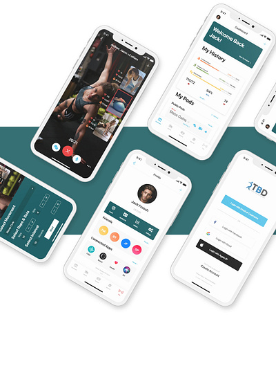 Video Group Workout App User Interface | WIP app design design dribbble fitness app ios app design ui userinterface