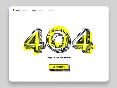 Page error 404 animation - UI 404 404 page back button dailyui design error 404 font home illustration message navbar ui ux