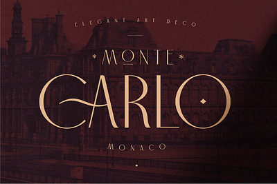 Carlo Monaco - Elegant Art Deco Typeface artdeco branding contemporary creative market elegant font font design simple type design typeface typography