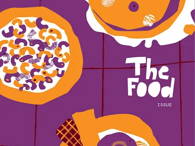 Out Of Office zine cover art design designer food food and drink food illustration illustration illustrator vector zine