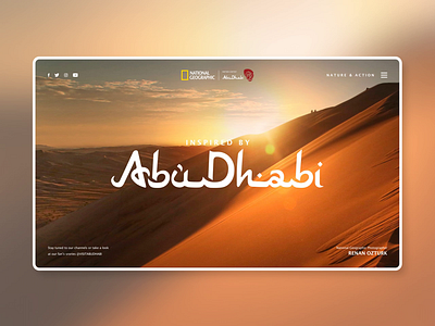 Abu Dhabi - NatGeo aftereffects black design desktop national geographic popular ui ux website xd