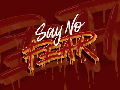 Say No FEAR adobe photoshop branding clean design handlettering identity lettering logo logo design typography