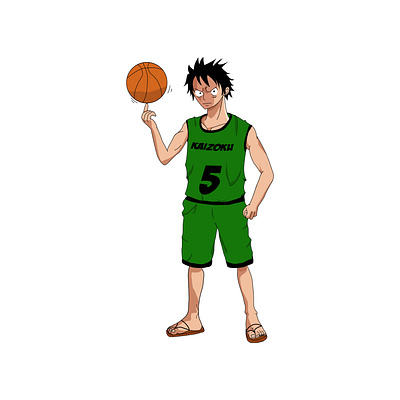 basket luffy basketball beginner luffy mugiwara one piece