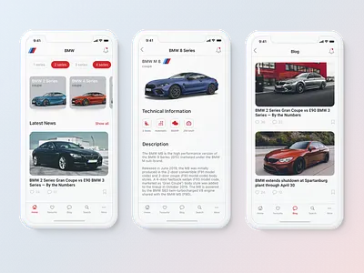 BMW Fun App app design ui ux