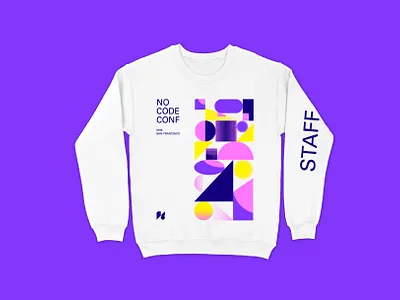 No Code Conf Shirt And Signage brand identity branding conference design designer shirt signage typography