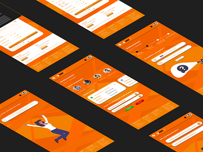 Remake of EasyJet colors design easyjet mobile orange process remake ui ux