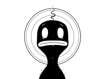 Holy art black and white cartoon character dark design drawing holy illustration sketch