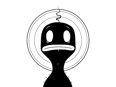 Holy art black and white cartoon character dark design drawing holy illustration sketch