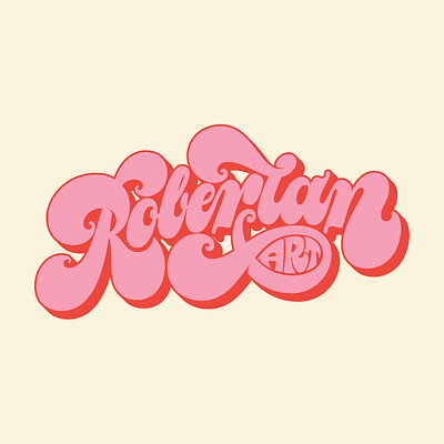 Roberlan Art Seventies Logo art contrast design disco illustration lettering psychedelic retro seventies swash type typography vector vintage