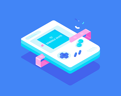 Dribbble Invite Giveaway 3d 80s 90s debut dribbble dribbble invite game gameboy giveaway invite giveaway isometric nintendo play player