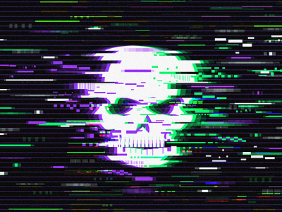 A skull in glitch style abstract adobe illustrator adobe stock damaged design distortion glitch glitchart noise shutterstock skull vector illustration