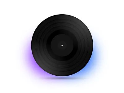 LP Record (Vinyl) analog blue gradient long play lp lp record music purple surface shadow vector vintage vinyl vinyl record