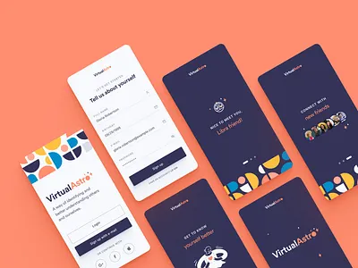 VirtualAstro astrology dailyui dailyui 001 signup ui