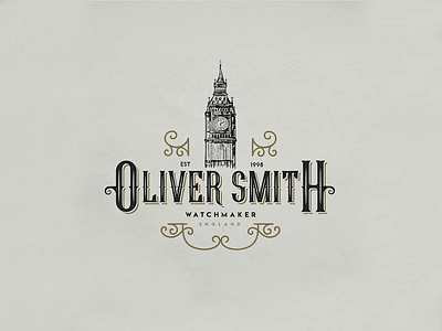 Oliver Smith | Watchmaker | Logo Design adobe illustrator business logo illustration logo logo a day logo design logo designer logo illustration logo illustrator logodesign logos vector vector art vector illustration wacom tablet