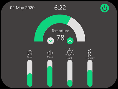 Shower Control Panel android animation app design designer desktop app ios ui ux uiux web