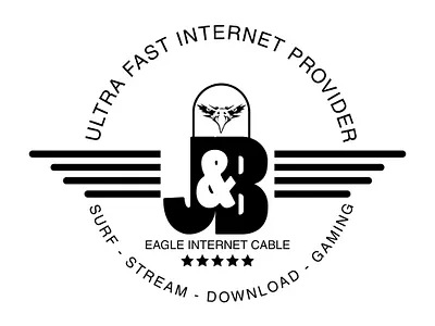 J&B Eagle internet cable brand design logo logo design logo mark logotype minimal typography vector vintage logo