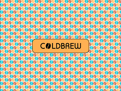 ColdBrew logo coffeeshop colours logo minimal typography