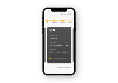 #DailyUI 002 - Credit Card Checkout checkout credit card ui visa