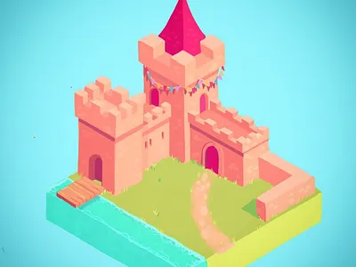 castle tile character cute illustration procreate app