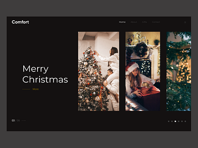 Merry Christmas design logo minimal typography ui ux web website