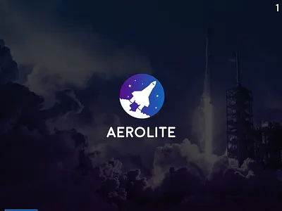 DailylogoChallenge - Day1 - Aerolite astronaute dailylogochallenge design illustration logo space spaceship