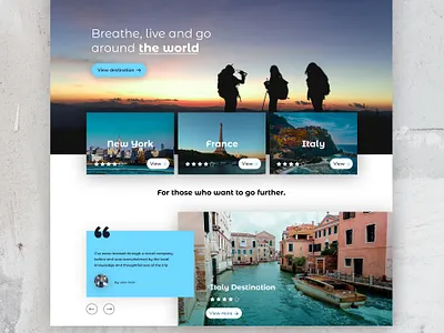 LIVING | Landing page 🌄 design interface landing landing page layout modern design toursim design travelling ui web design web designer website