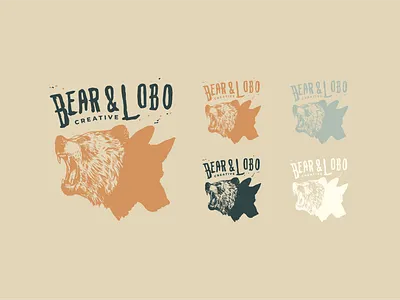 Bear + Lobo Creative Agency Branding bear branding branding design color palette doodle hand drawn handlettering lobo typography vector wolf